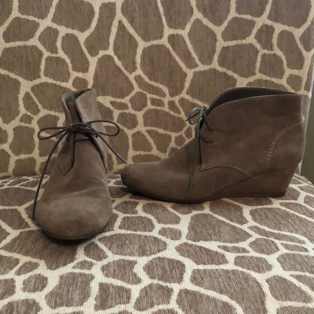 Tan Suede Booties size 9